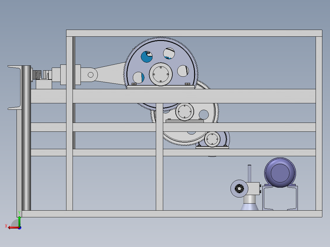水平卧式钢筋切断机  sw21后视图