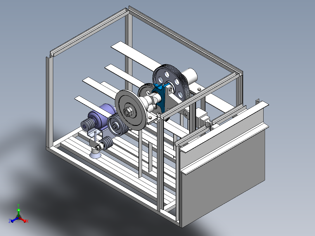 水平卧式钢筋切断机  sw21正等轴测图