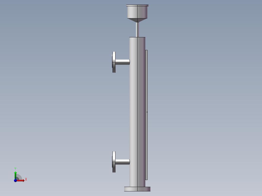 液位计DN20法兰 L=500前视图