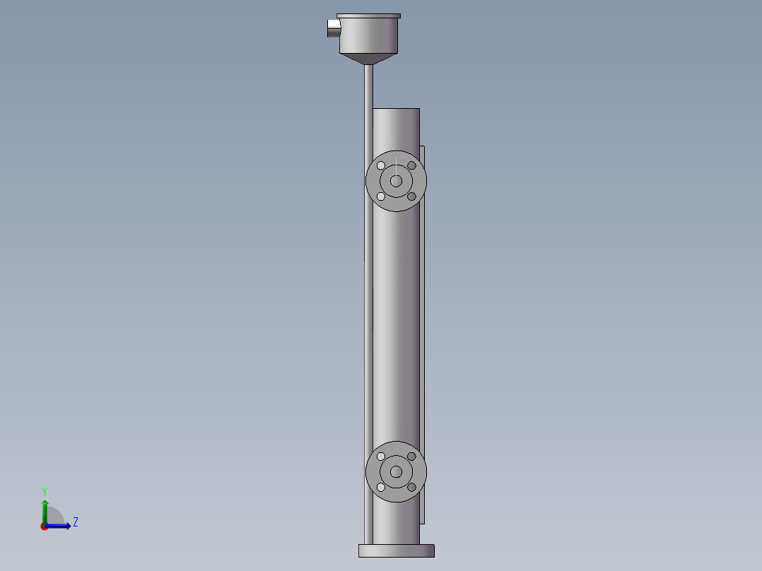 液位计DN20法兰 L=500左视图