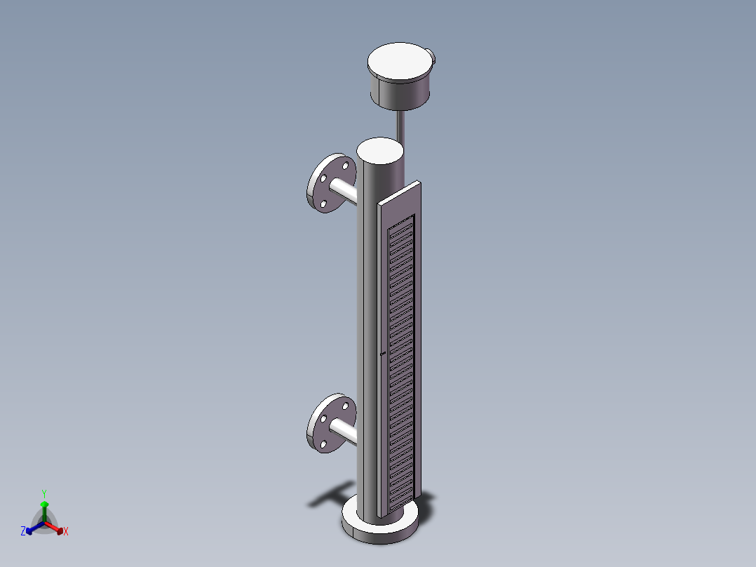 液位计DN20法兰 L=500正等轴测图