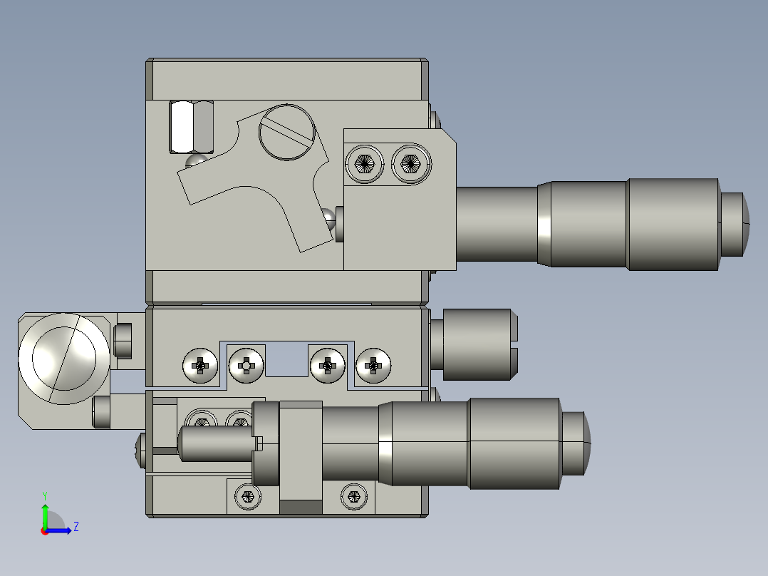 XYZ三轴微调移动单元左视图