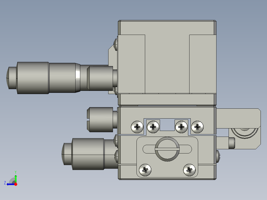 XYZ三轴微调移动单元右视图