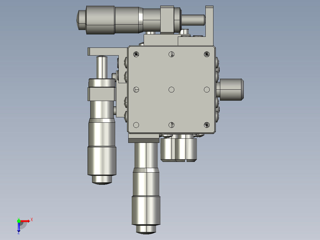 XYZ三轴微调移动单元俯视图