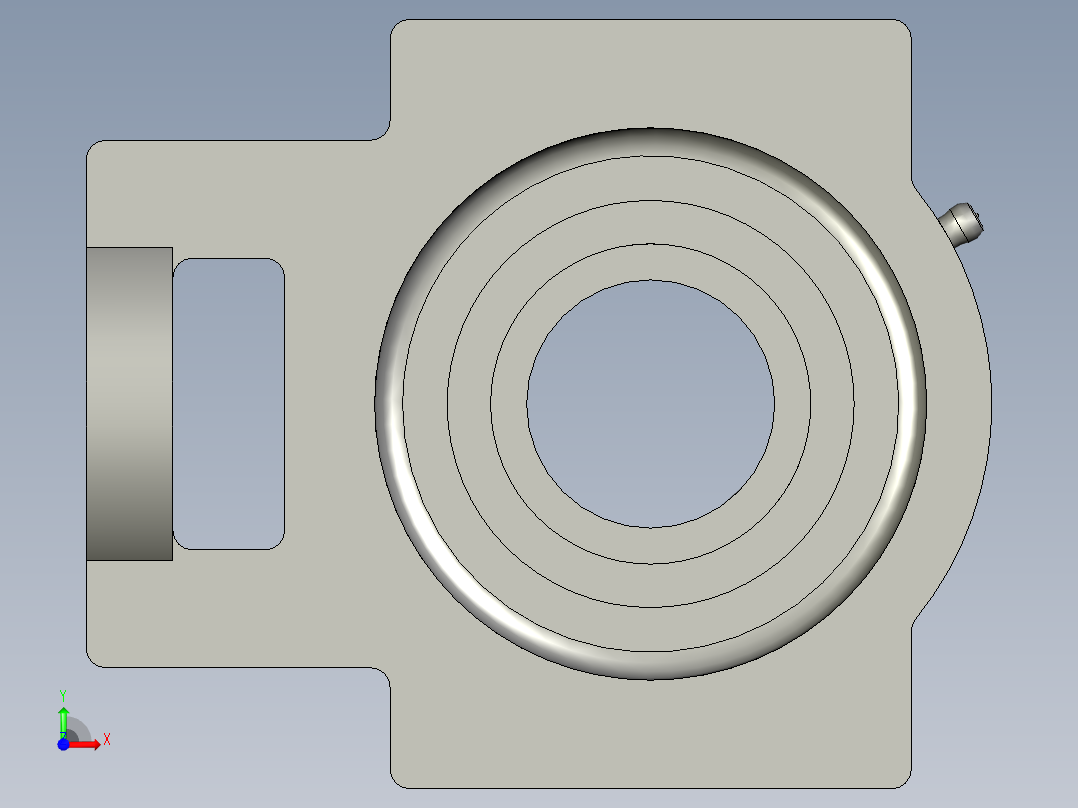 GBT7810-2017带滑块座顶丝外球面球轴承UCT型UCT208前视图
