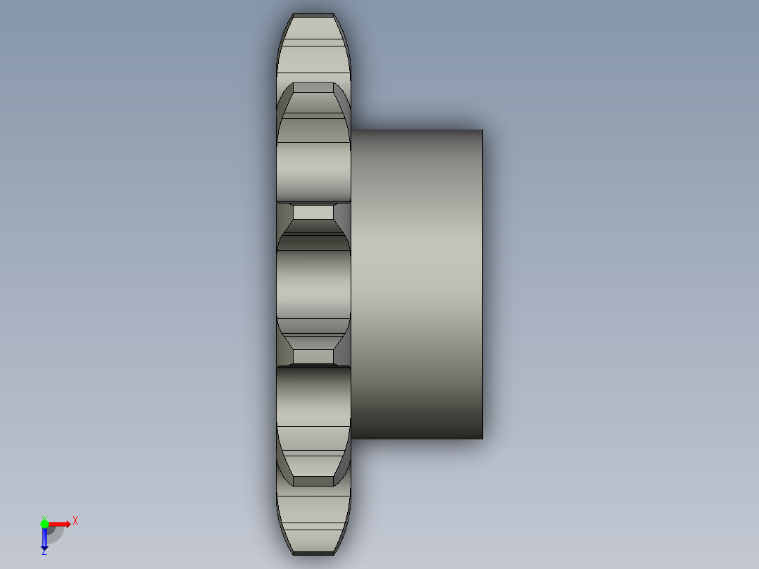 链轮08B-12电机俯视图