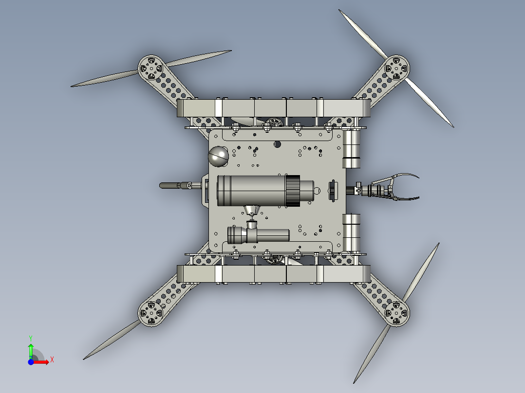 无人机航模陆空两栖高速视觉全地形一机双形态前视图
