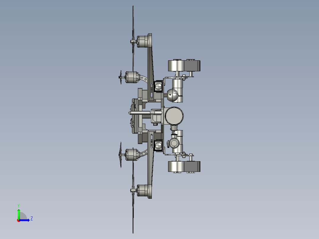 无人机航模陆空两栖高速视觉全地形一机双形态左视图