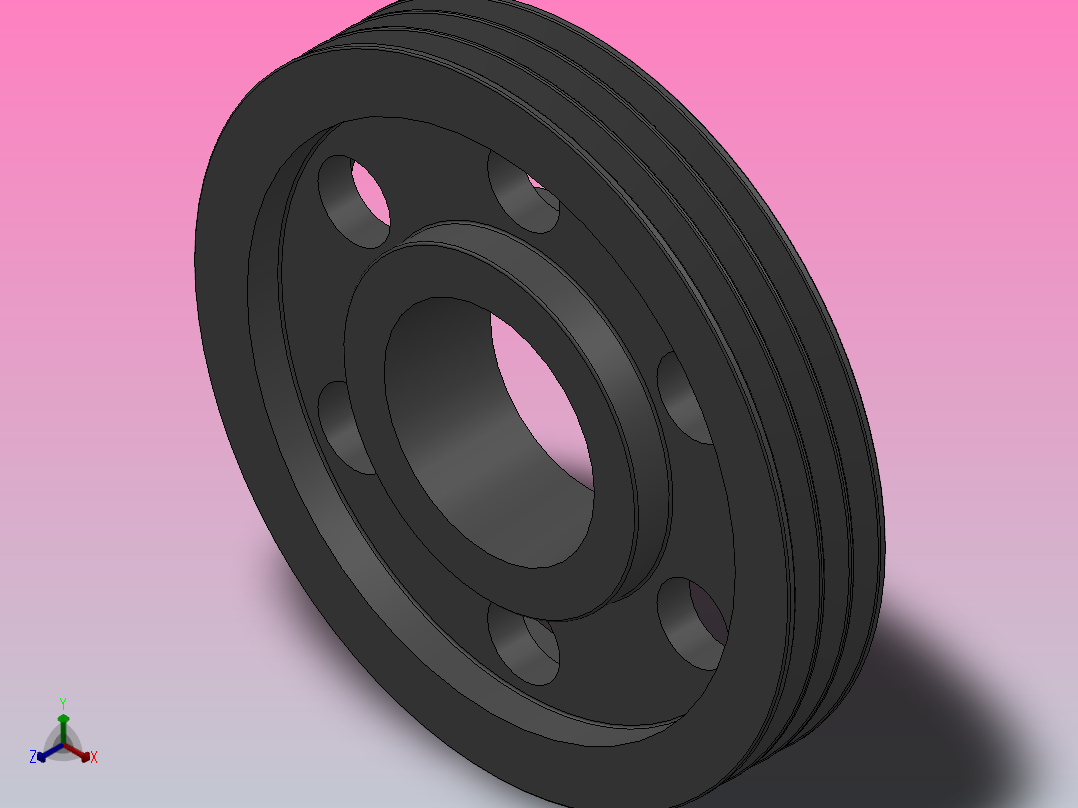 锥套式皮带轮 SPA_SPA300X3主视图