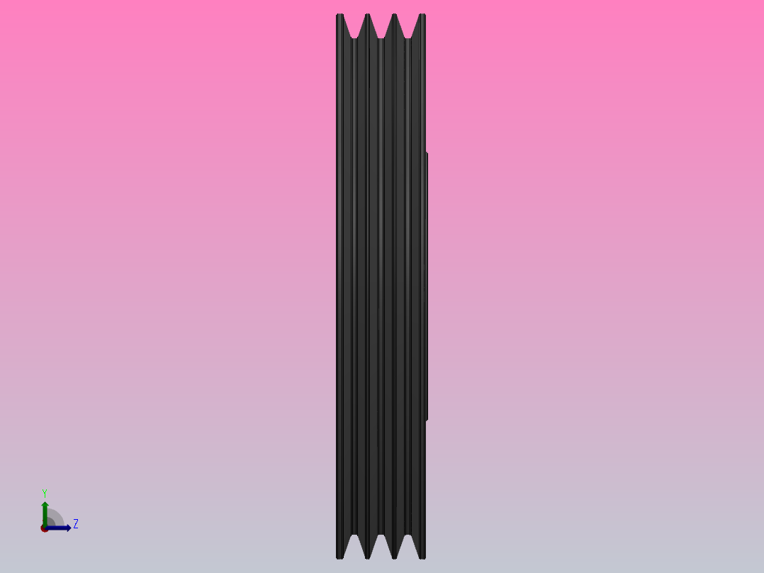 锥套式皮带轮 SPA_SPA300X3左视图