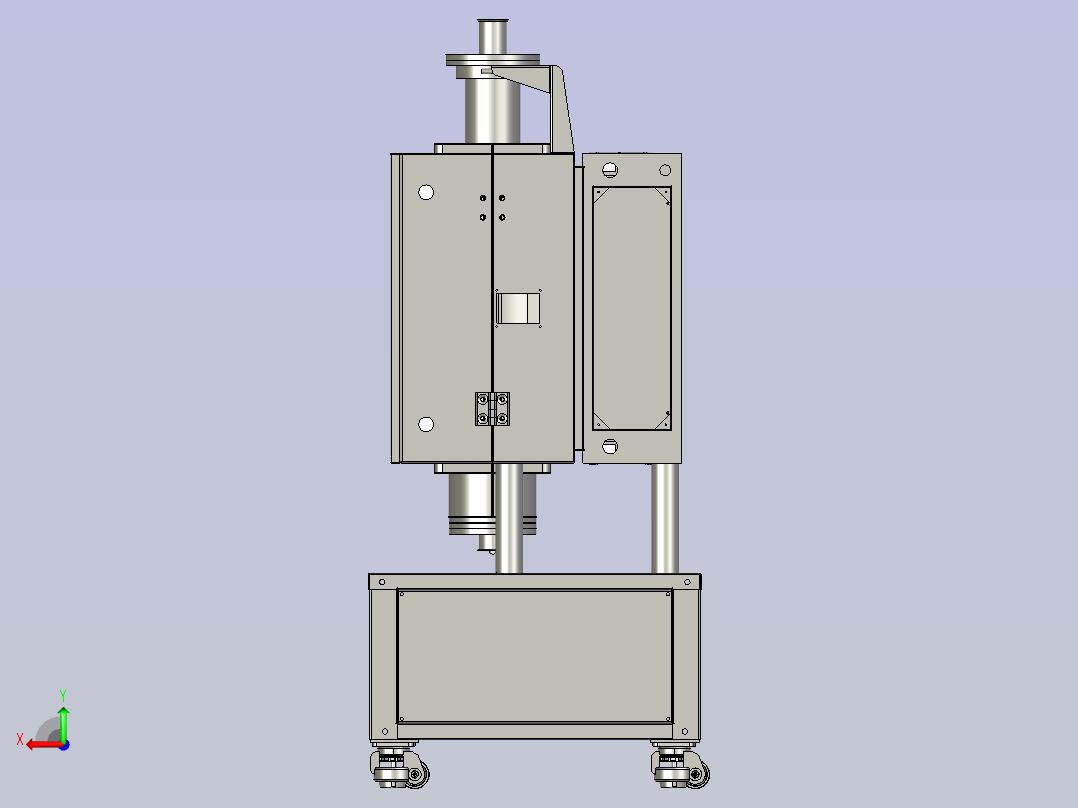 管径自动开合立式管式炉后视图
