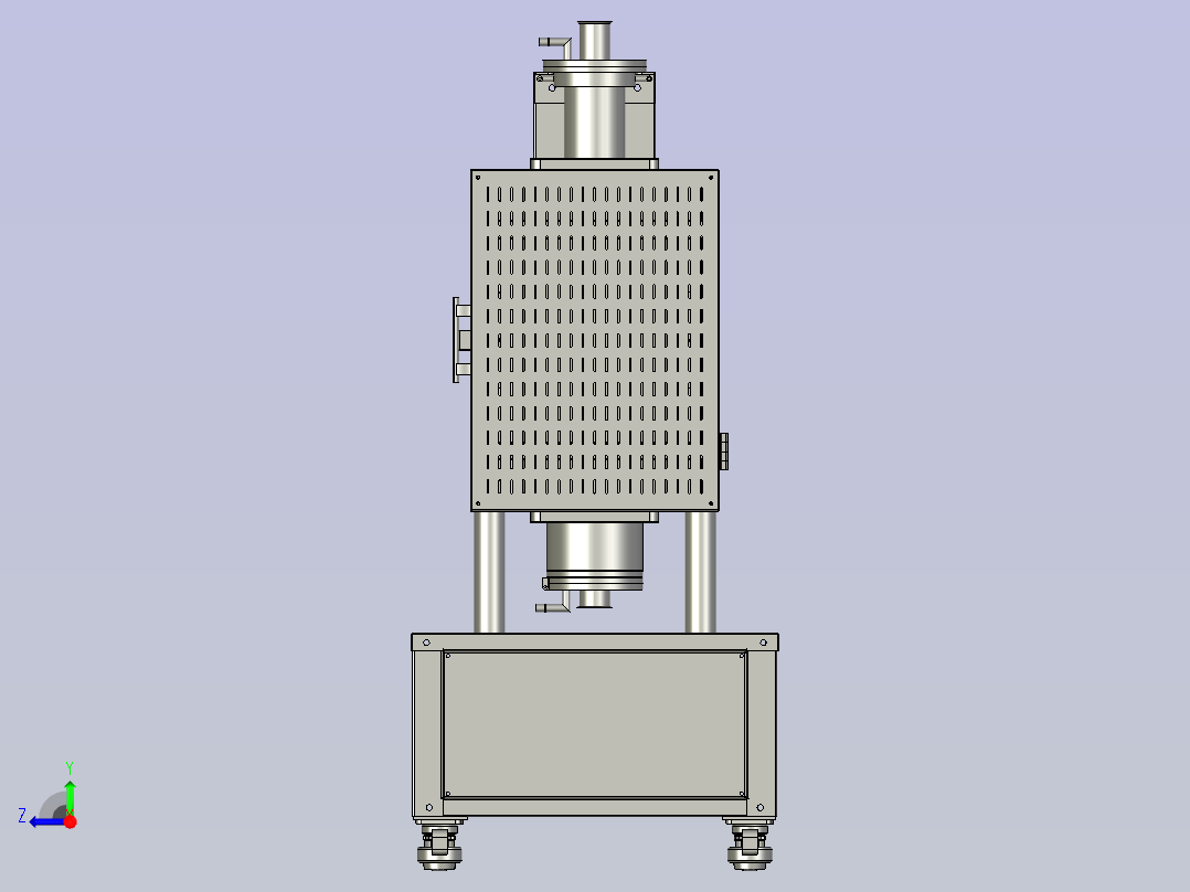 管径自动开合立式管式炉右视图