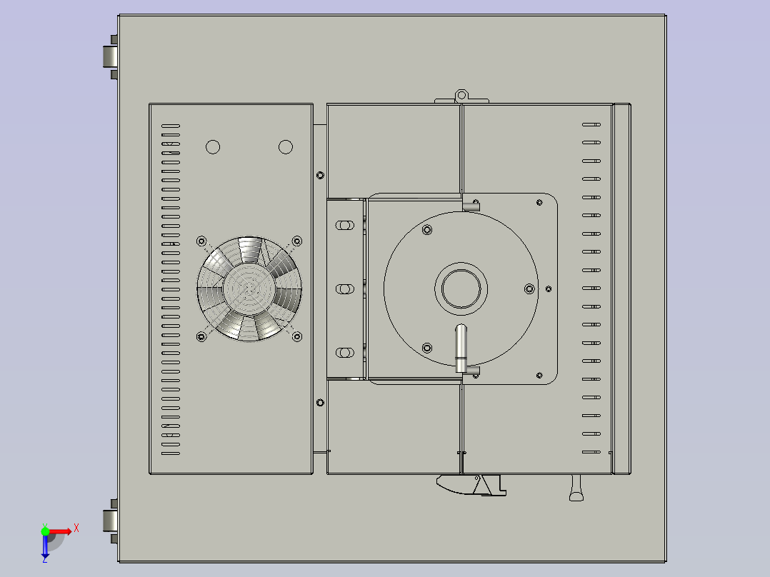 管径自动开合立式管式炉俯视图