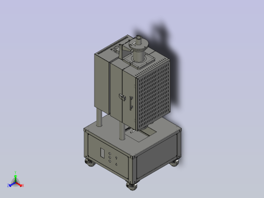 管径自动开合立式管式炉正等轴测缩略图