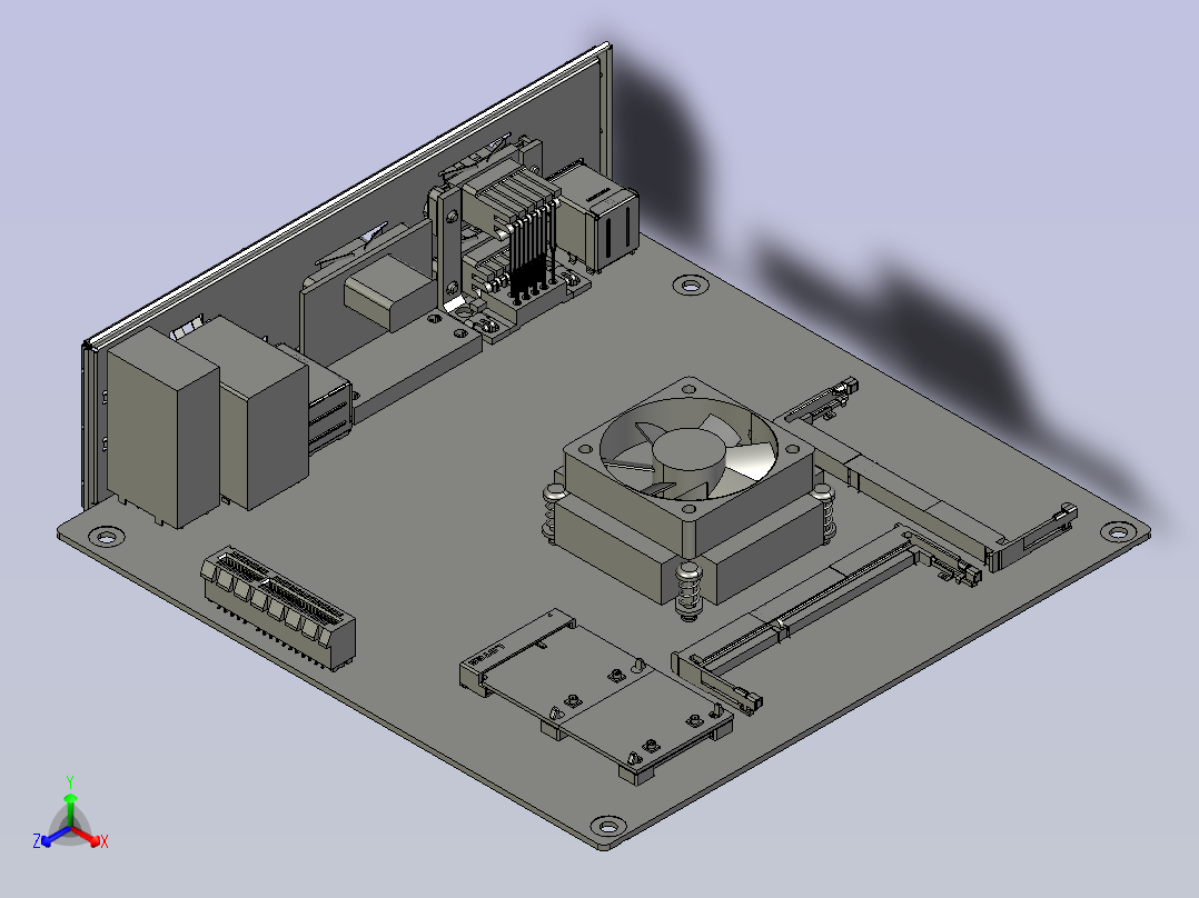 BT100主板（友通Mini ITX）主视图