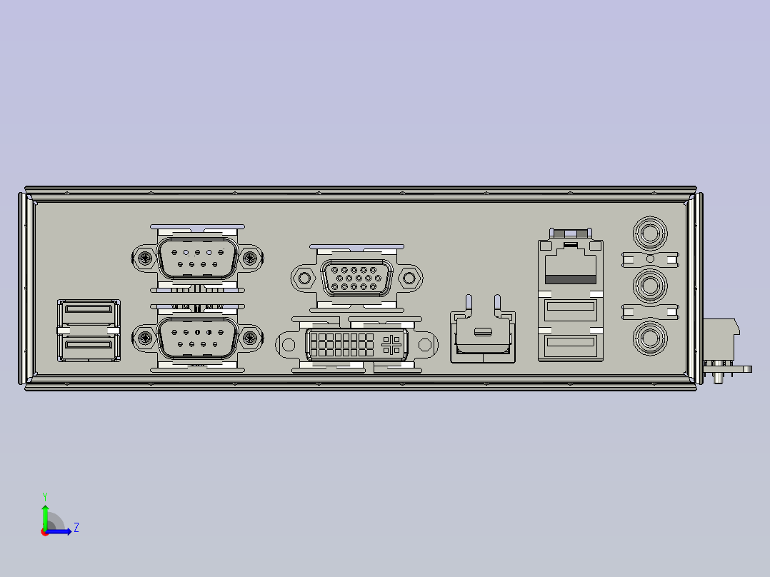 BT100主板（友通Mini ITX）左视图