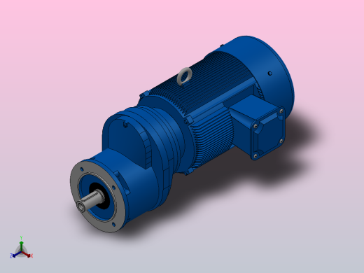 RXF67法兰轴伸式安装斜齿轮减速机RX67-Y1.5-4P-90L-M1-0°-Φ160