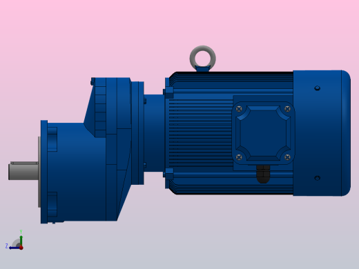 RXF67法兰轴伸式安装斜齿轮减速机RX67-Y1.5-4P-90L-M1-0°-Φ160右视缩略图