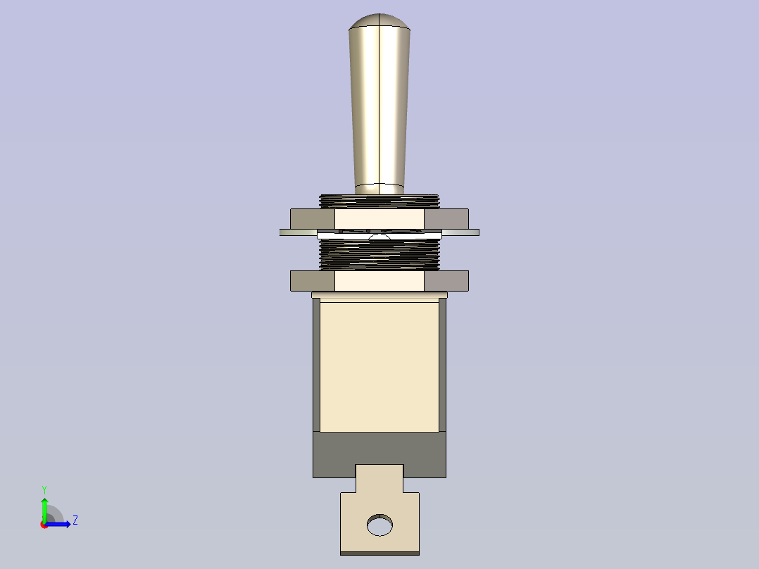 A0005174-切换开关 ON-OF 2P左视图