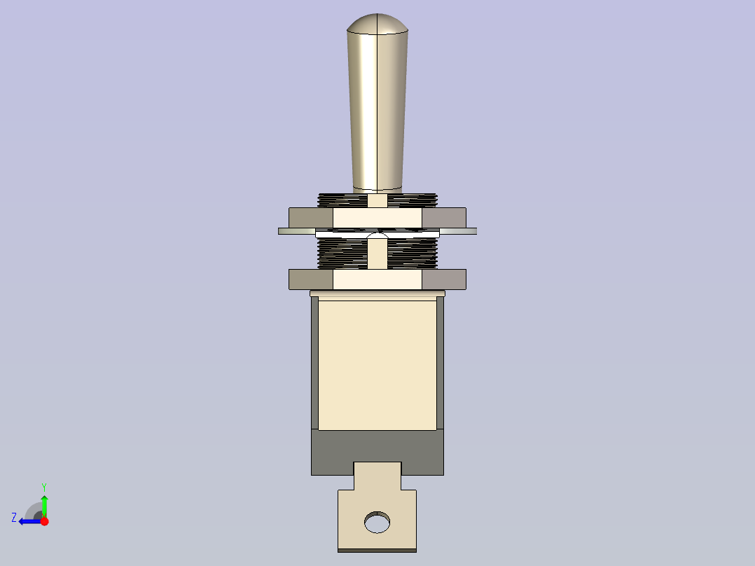 A0005174-切换开关 ON-OF 2P右视图