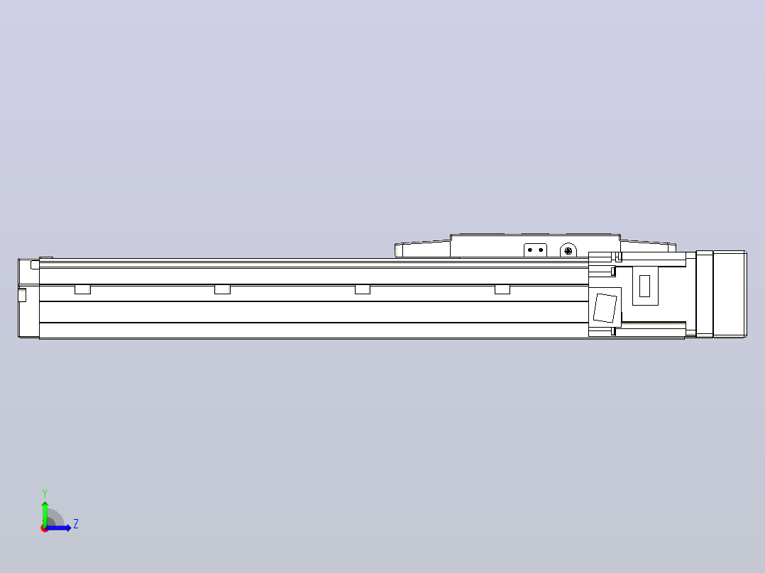 滚珠丝杠直线轴内置导轨TPA-GCR-120-1610C-L250-MR-M40-N3左视图