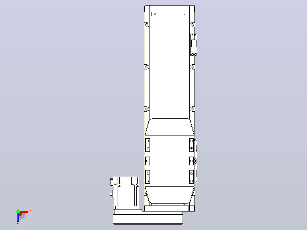滚珠丝杠直线轴内置导轨TPA-GCR-120-1610C-L250-MR-M40-N3俯视图
