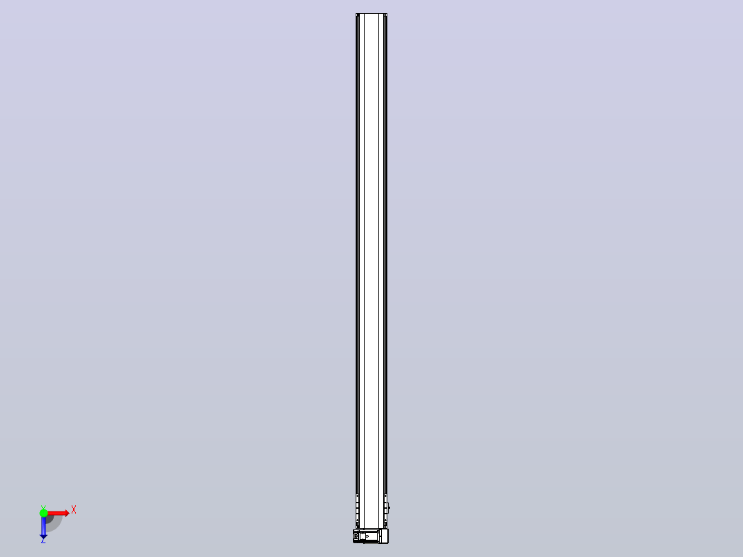 皮带直线轴半封闭可选导轨TPA-HNB-140D-120-L2100-RU-Y-P40-N3俯视图
