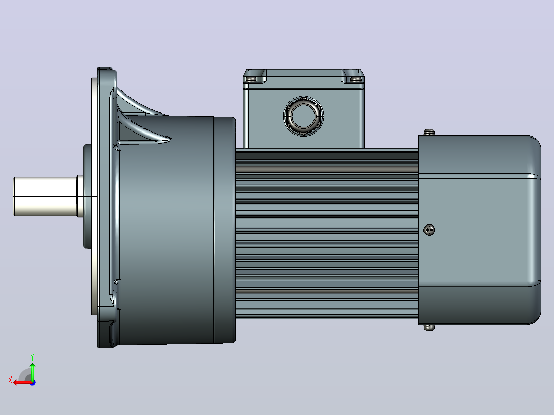 变频减速电机f370v02-R后视图