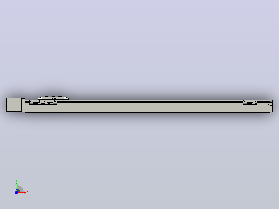 TH5-L300-B5-BM轨道内嵌式模组滑台前视图