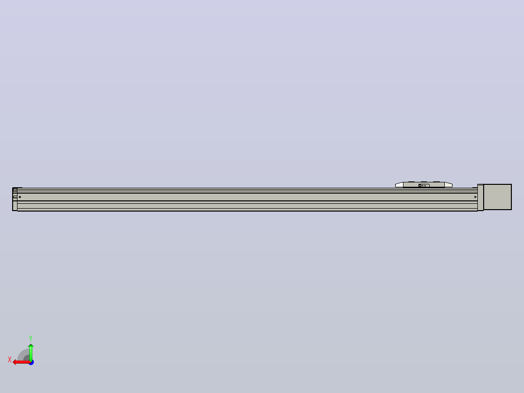 TH5-L300-B5-BM轨道内嵌式模组滑台后视图