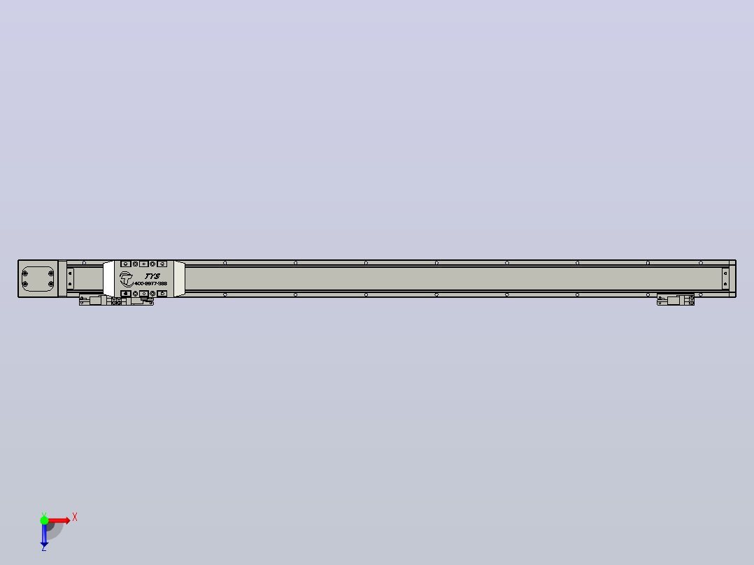 TH5-L300-B5-BM轨道内嵌式模组滑台俯视图