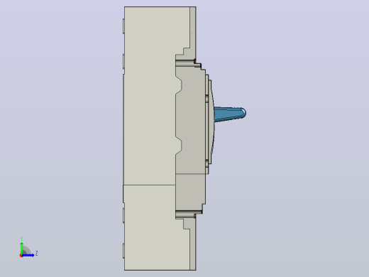 3D_STP_MCCB_M5_4P_BusBar正泰电气左视缩略图