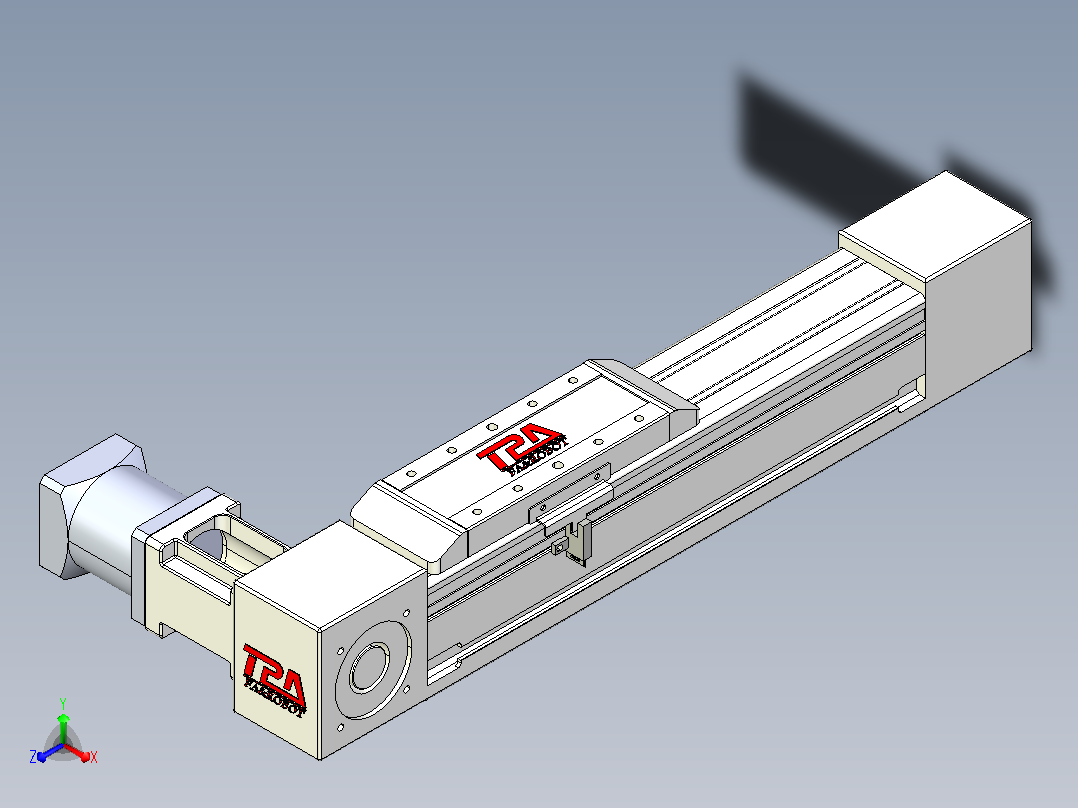 伺服电机集成皮带传动直线执行器TPA-OCB-60-140-L150-DL-J60-N3主视图