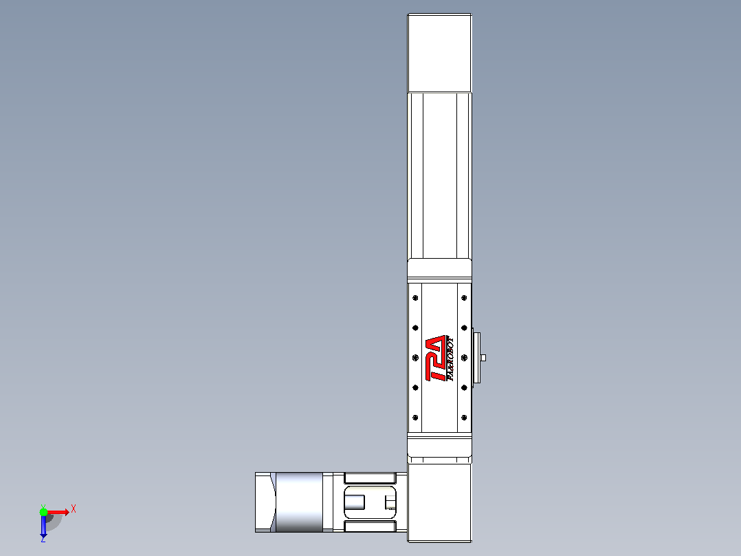 伺服电机集成皮带传动直线执行器TPA-OCB-60-140-L150-DL-J60-N3俯视图