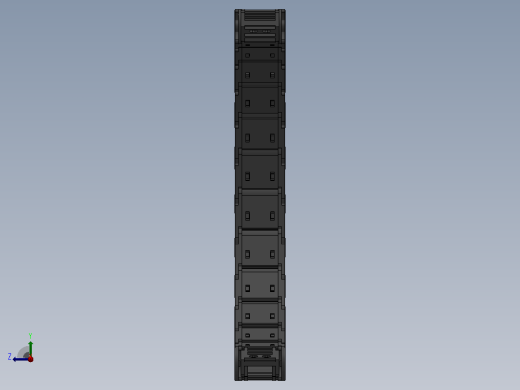弯曲半径175内高25两侧打开型DB封闭式拖链_DMD25CDBA-25-38-175R-30右视缩略图