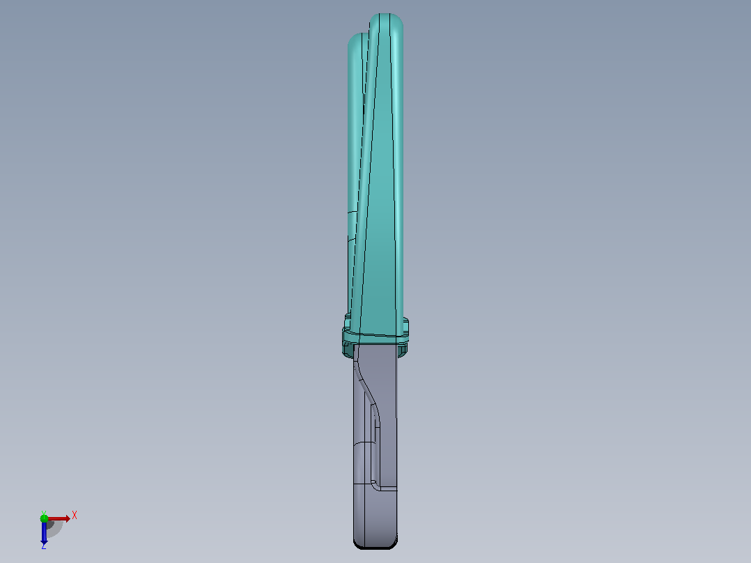 老虎钳 3D模型俯视图
