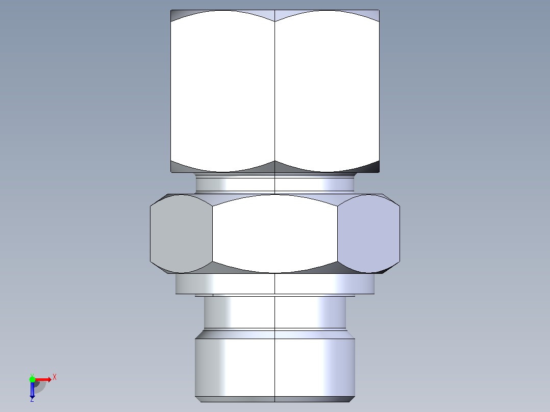 1CM-WD 1CM-WD 公制螺纹胶垫密封柱端[1DM-22-20WD-RN]俯视图