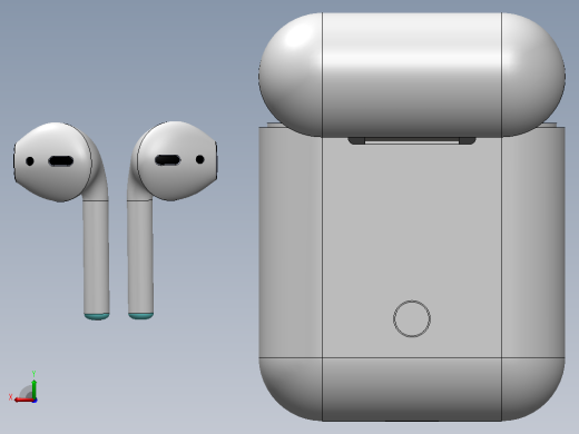 在solidworks 14中制作airpods后视缩略图