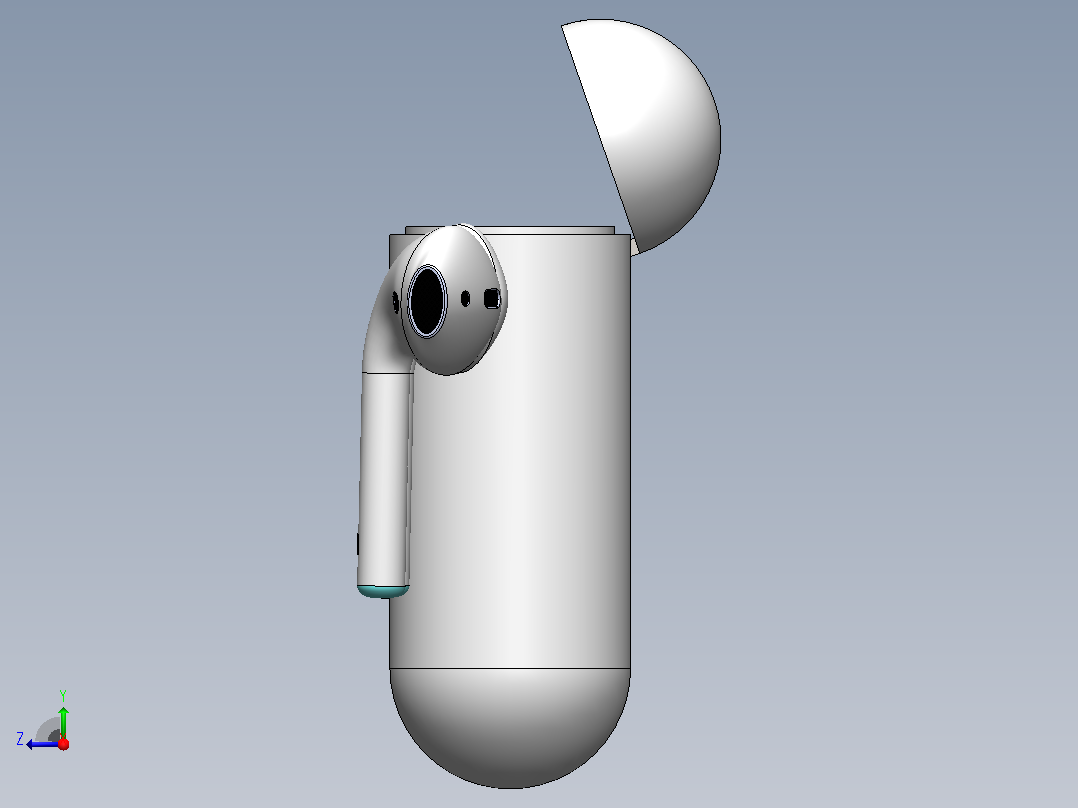 在solidworks 14中制作airpods右视图