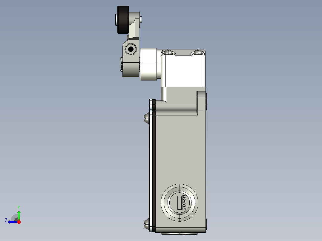 YBLX-P1_303_1G行程开关三维模型202107右视图