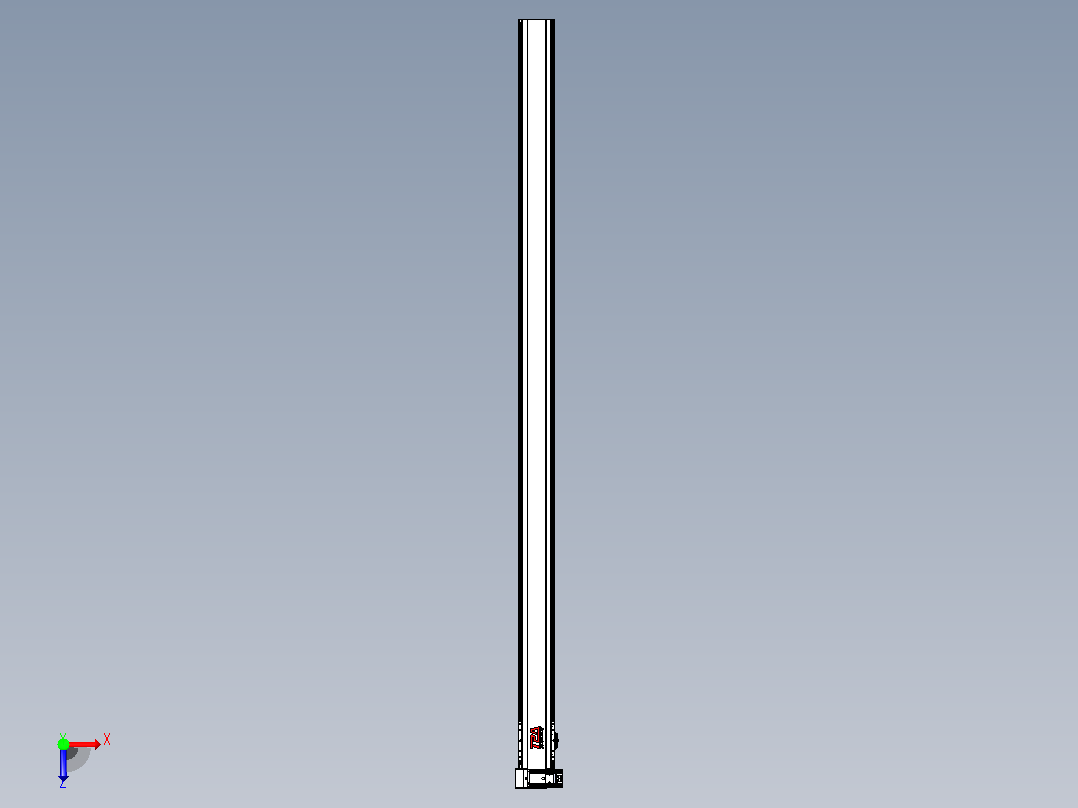 皮带直线轴半封闭可选导轨TPA-HNB-120D-110-L2250-LU-Y-P40-N3俯视图