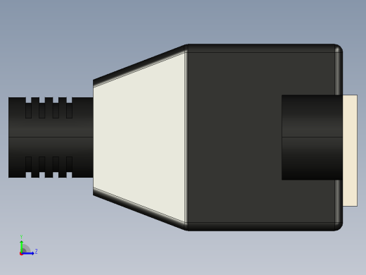 RJ-45局域网插座左视缩略图