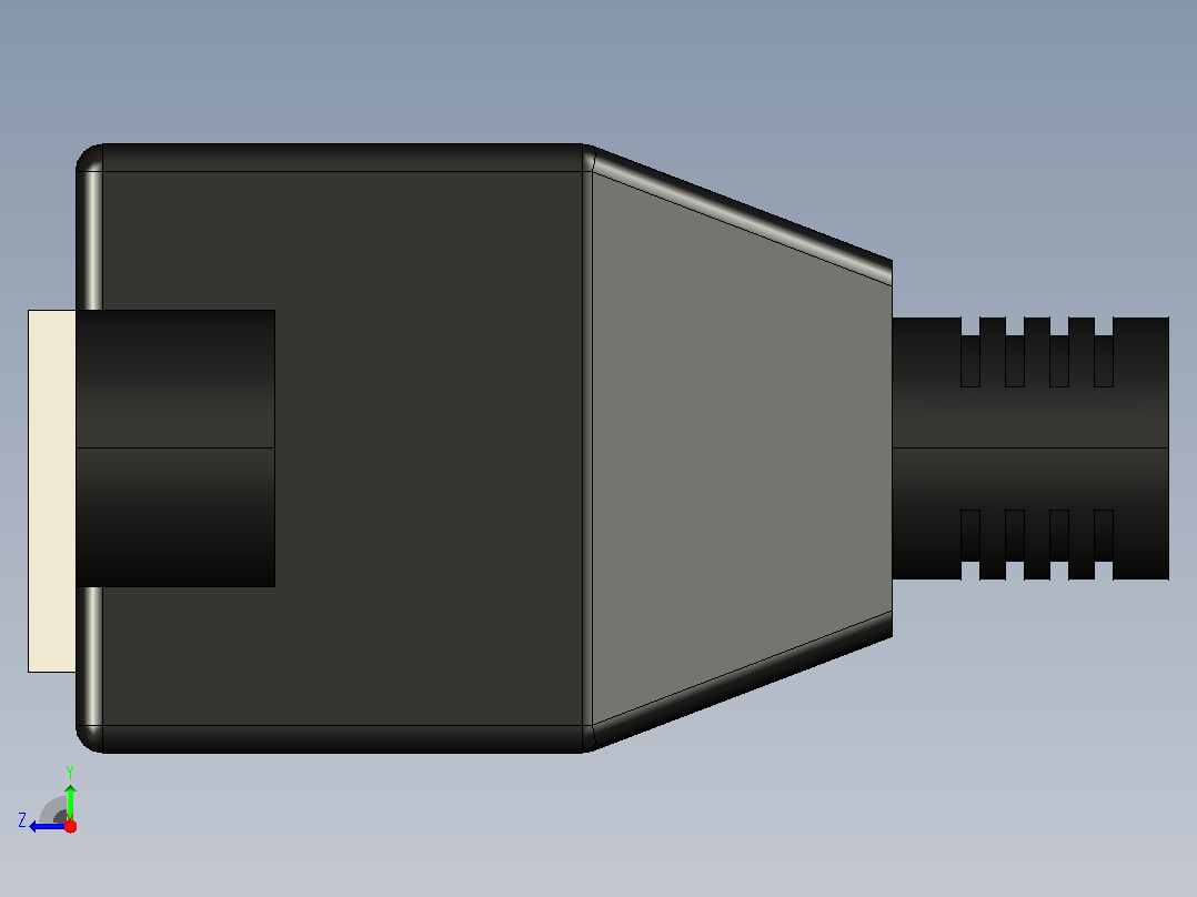 RJ-45局域网插座右视图