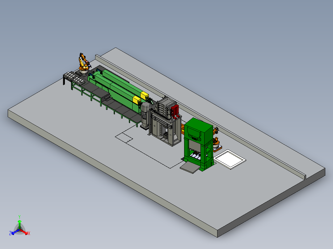 型机器人装配流水线