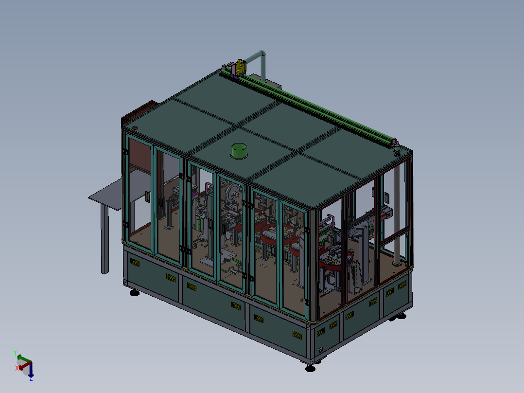 ZDH-TIEB-008 自动化锂电池电芯贴窄胶机 工程图