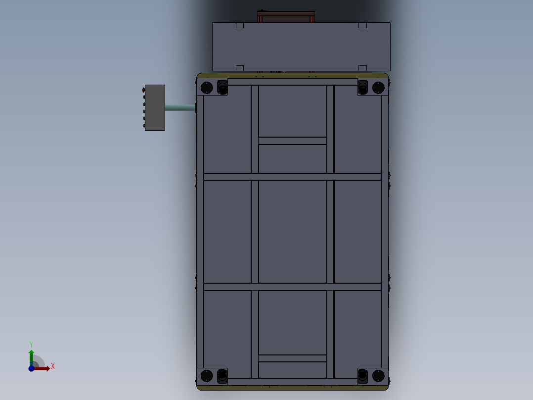 ZDH-TIEB-008 自动化锂电池电芯贴窄胶机 工程图前视图