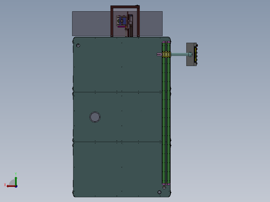 ZDH-TIEB-008 自动化锂电池电芯贴窄胶机 工程图后视图