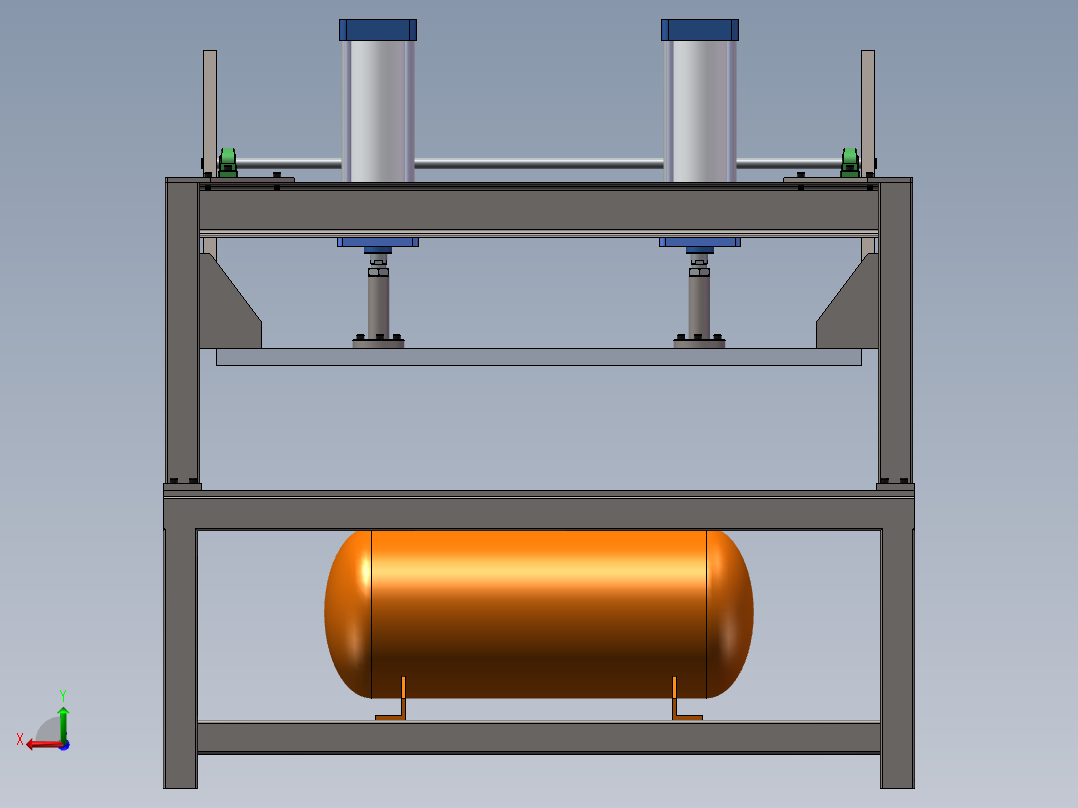 1500X1000气压机气压床后视图