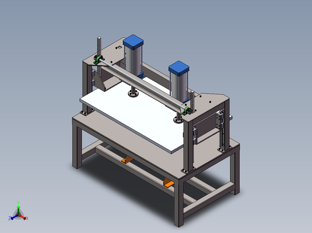 1500X1000气压机气压床正等轴测图