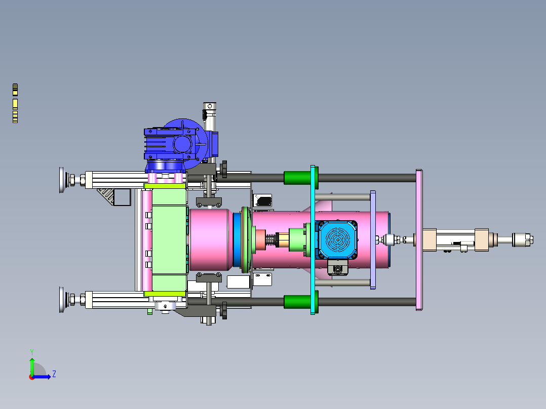 A2_化验室样品瓶压盖旋盖包装机SW2016（）左视图